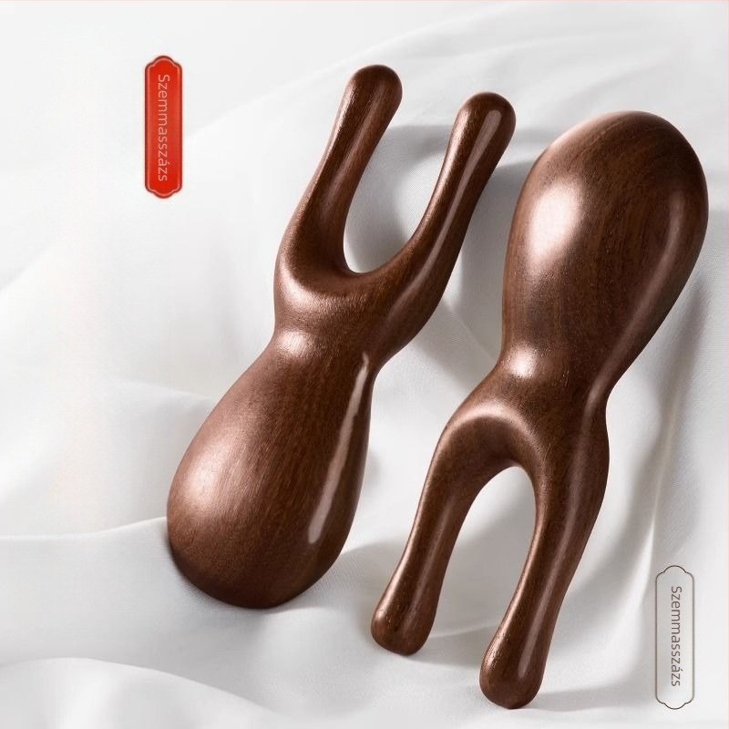 Fából készült arcmaszázs eszköz az orrnyereghez és a szemekhez – meridián tisztítás, akupont masszírozás, emelés; stílus: koreai verzió; készítés: 6141735