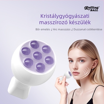 Kézzel működtethető kvarcból készült golyós arcmasszírozó és jáde arcrroller, arc és nyak, elektromos nélkül