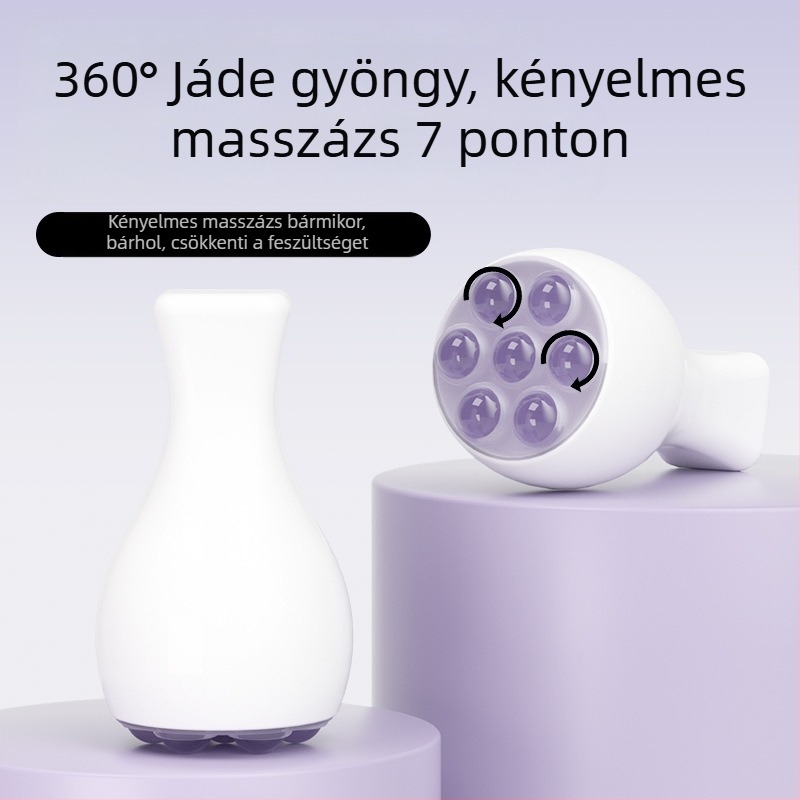 Kézzel működtethető kvarcból készült golyós arcmasszírozó és jáde arcrroller, arc és nyak, elektromos nélkül