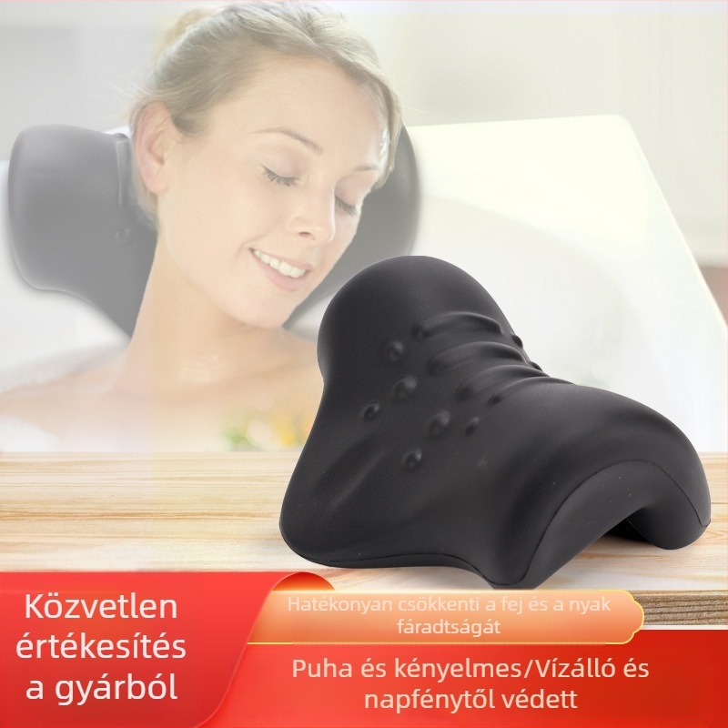 Fürdőszobai párna PU habból, szívókorongos rögzítéssel, nagy sűrűségű, csúszásmentes fej- és nyaktámasz