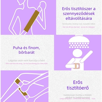 Fürdéshez való luffa zöld növényi rostokkal, hátmasszírozó kefe