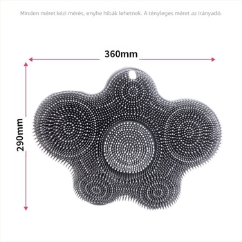 Szilikon zuhanypárna falra szerelhető – hátmasszázs és lábápolás, univerzális használat, testreszabható