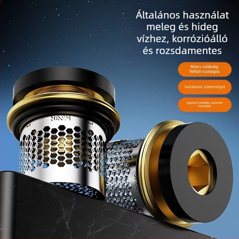 Zuhanycsap visszafolyás elleni védelem, ellenőrző szelep és záró szelep; réz kivitel; szűrő-gumi tömítés