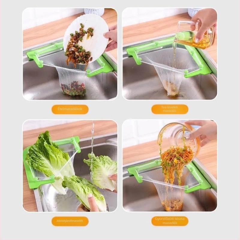 Konyhai mosogató háromszög alakú szűrő, ABS anyag, koreai stílus, licencelt magáncímke, nyomtatott logó