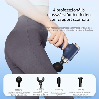 USB fascia masszírozó – izomlazítás, 4 fej, kefés motor, 3 sebesség, zaj <36 dB, üzemidő 3–6 óra