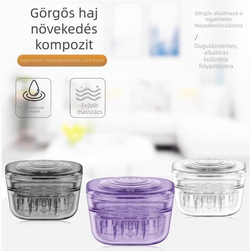 Smooth Hair XF-1 fejbőr gyógyszeradagoló, kis négyzet alakú átlátszó vezető fésű – 38 g, olajkontroll és a fejbőr nyugtatása