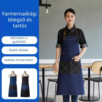 Poliészter ujjatlan kötény logónyomással, anti-szennyeződés és kopásálló, modern minimalistikus konyhai kiegészítő