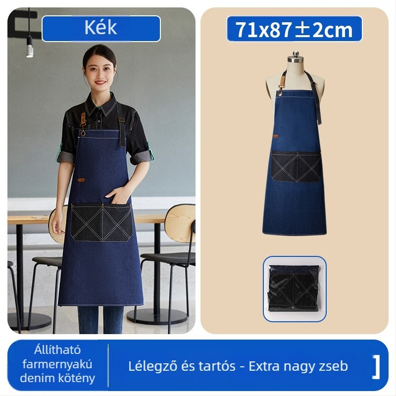 Poliészter ujjatlan kötény logónyomással, anti-szennyeződés és kopásálló, modern minimalistikus konyhai kiegészítő