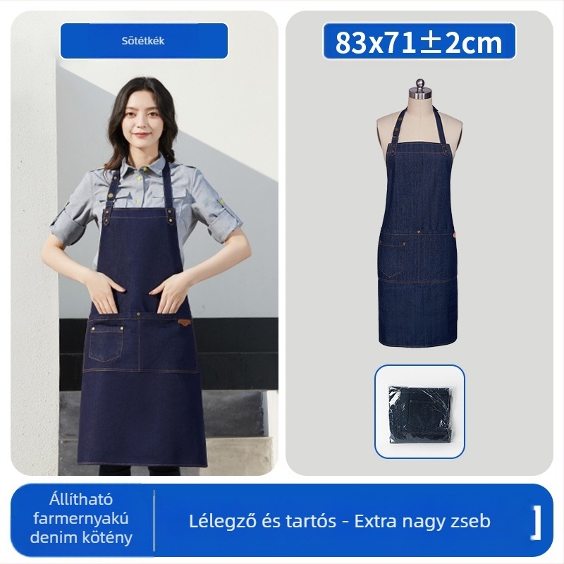 Poliészter ujjatlan kötény logónyomással, anti-szennyeződés és kopásálló, modern minimalistikus konyhai kiegészítő