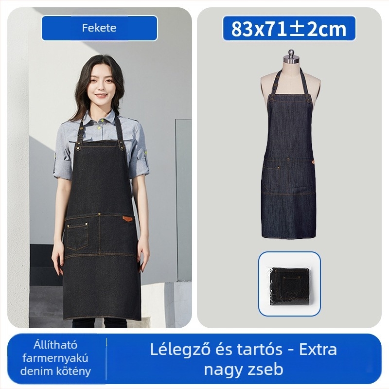 Poliészter ujjatlan kötény logónyomással, anti-szennyeződés és kopásálló, modern minimalistikus konyhai kiegészítő