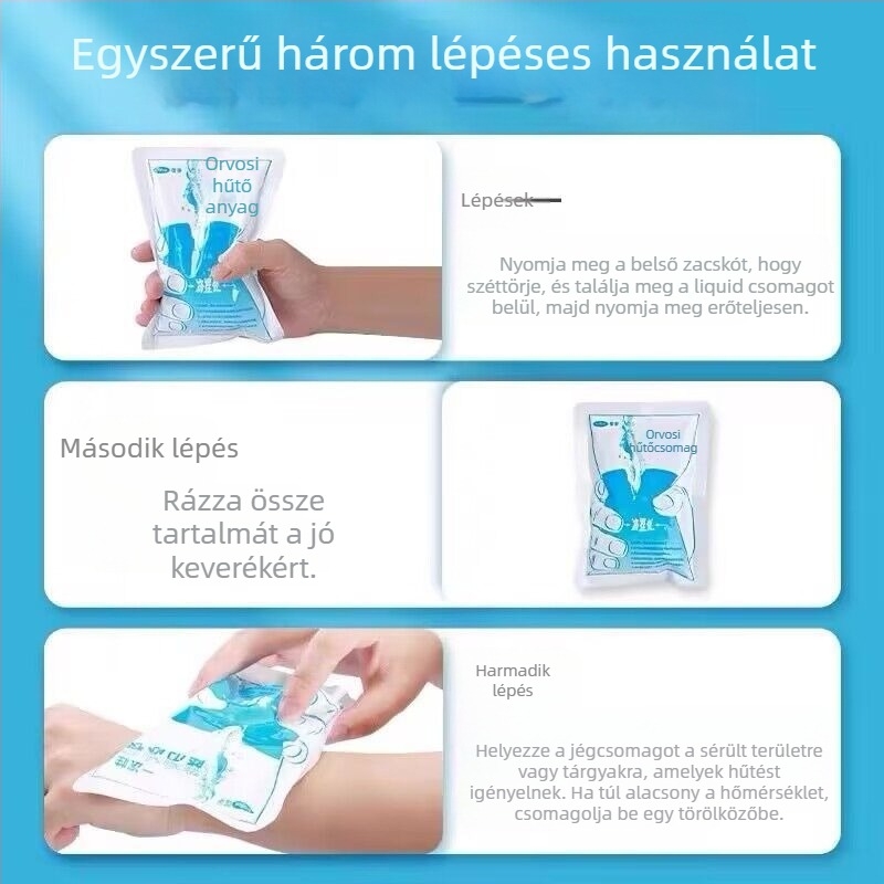 Egyszer használatos jégcsomag – PE anyag, 100 g kapacitás, gyors hűtés
