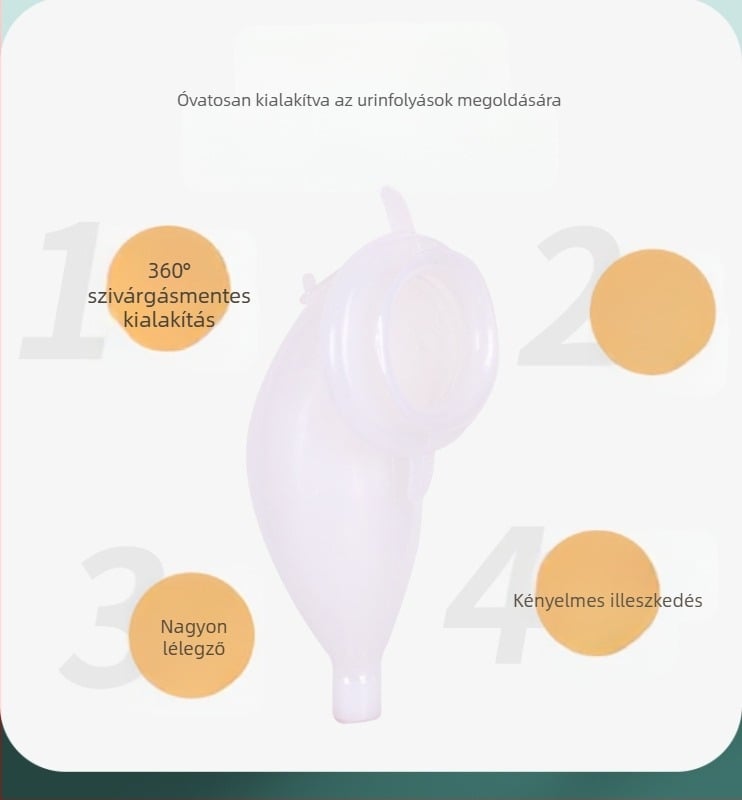 Shengbang szilikon vizeletgyűjtő és vizeletzacskó felnőttek inkontinenciájára — szilikon/plasztik felépítés, 60 darab a csomagban