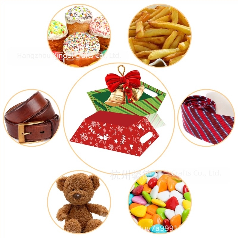 Xindeli Ajándék papírdoboz készlet kosárral és tálalóval – 250 g fehér karton, papíralapú kompozit, ajándékcsomagolás, Zhejiang eredet