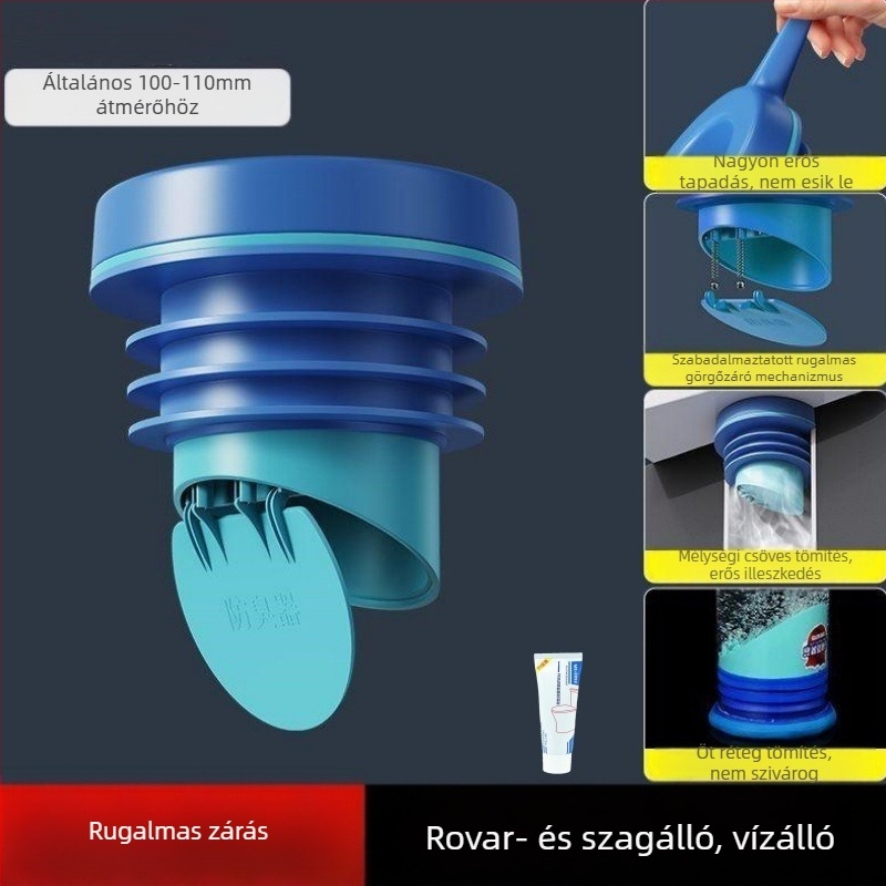 WC-flanész tömítőgyűrű – ellenáramlás elleni, szagmegkötés, vastag tömítő gumi gyűrű, Makin