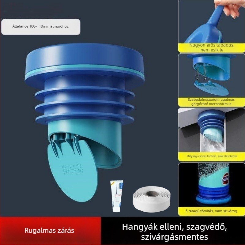 WC-flanész tömítőgyűrű – ellenáramlás elleni, szagmegkötés, vastag tömítő gumi gyűrű, Makin