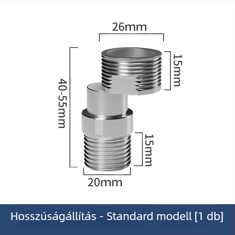 Zuhanycsaptelep állítható teleszkópos íves lábakkal, hosszabbított szög, réz test