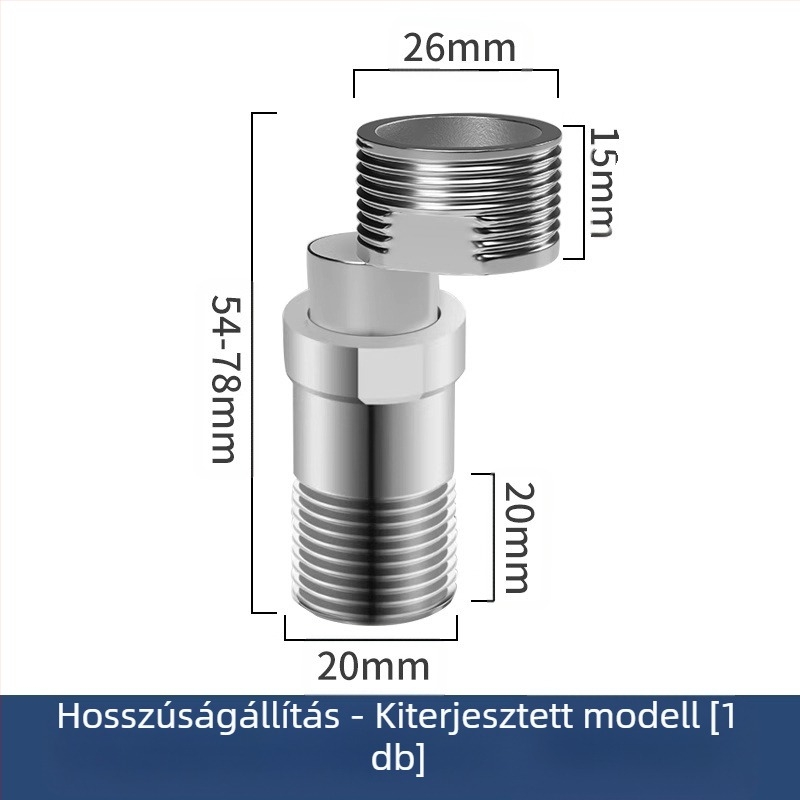Zuhanycsaptelep állítható teleszkópos íves lábakkal, hosszabbított szög, réz test