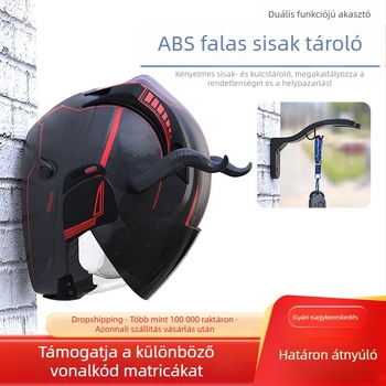 Falra szerelhető sisaktartó lyukasztás nélküli rögzítő rendszerrel (motorkerékpár sisakokhoz; általános kompatibilitás)