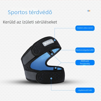 Sport térdvédő — kétirányban állítható, légáteresztő poliészter, ütéscsillapító térdvédő kosárlabdához és futáshoz