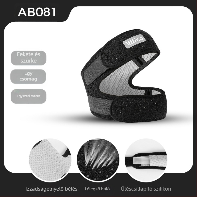 Sport térdvédő — kétirányban állítható, légáteresztő poliészter, ütéscsillapító térdvédő kosárlabdához és futáshoz