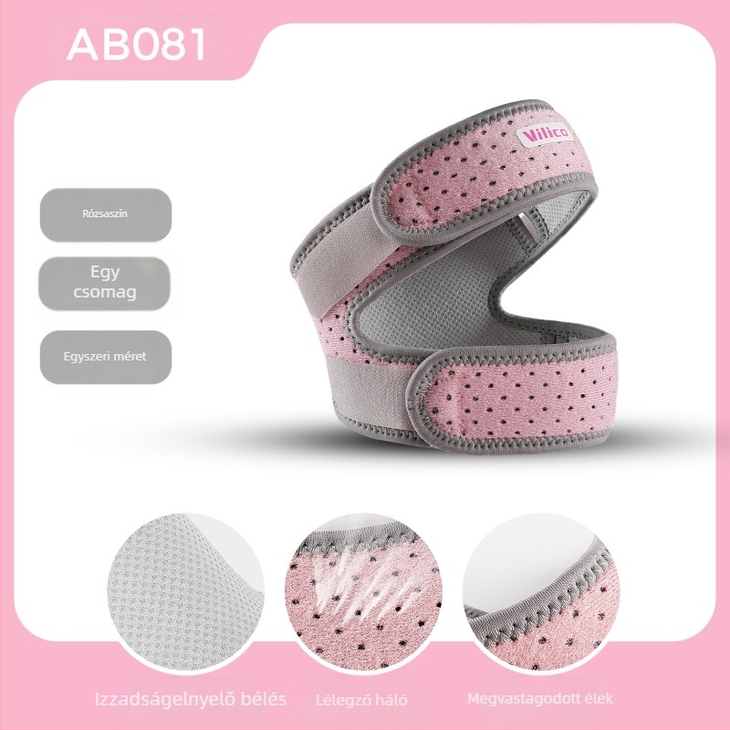 Sport térdvédő — kétirányban állítható, légáteresztő poliészter, ütéscsillapító térdvédő kosárlabdához és futáshoz