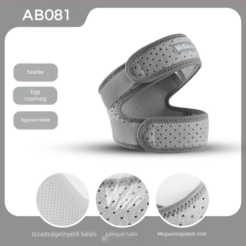 Sport térdvédő — kétirányban állítható, légáteresztő poliészter, ütéscsillapító térdvédő kosárlabdához és futáshoz