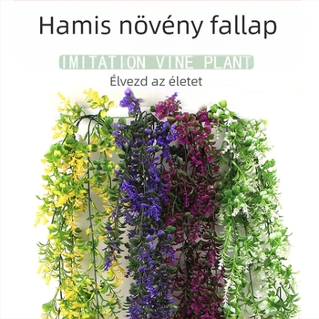 Rattan falra akasztható művirágos növény – szimulált növény, műanyag virágok, félautomata kézi készítés
