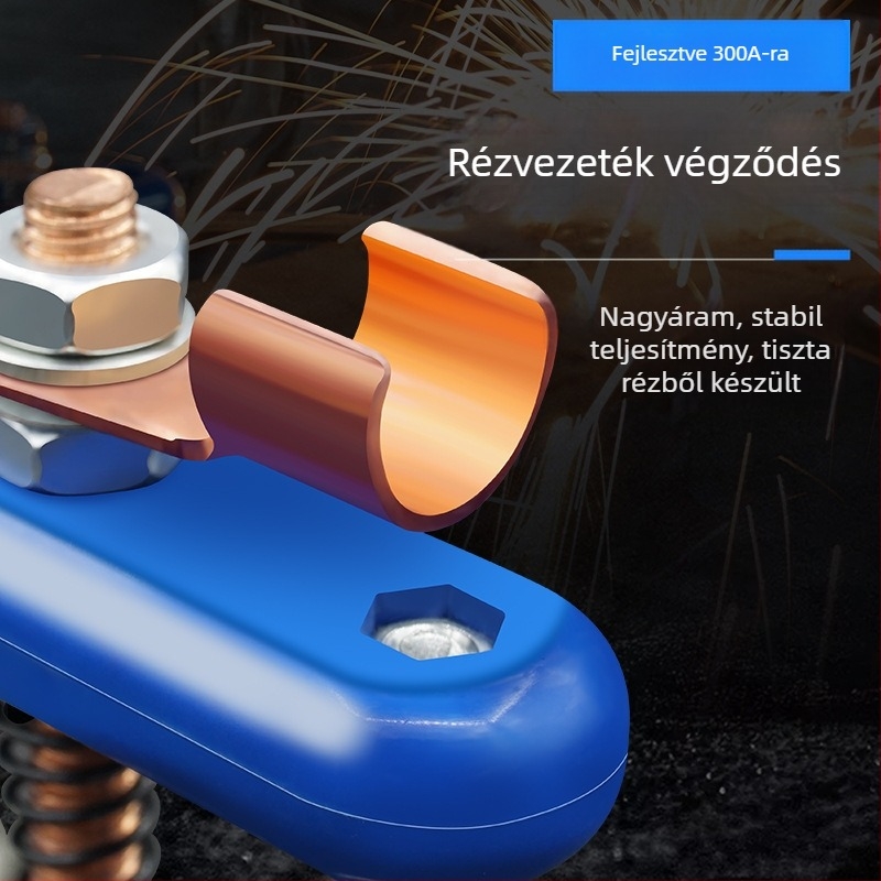 Hegesztési segéd: erős mágneses földelő kapocs rögzített vas fejjel