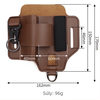 Excellent Gift EDC taktikai deréktáska túléléshez beépített zseblámpával és összecsukható kés rekeszével