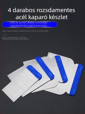 Rozsdamentes acél glettkés és kaparó autófesték javításához