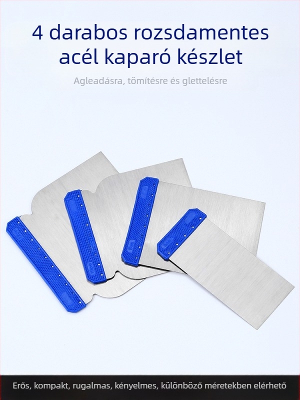 Rozsdamentes acél glettkés és kaparó autófesték javításához