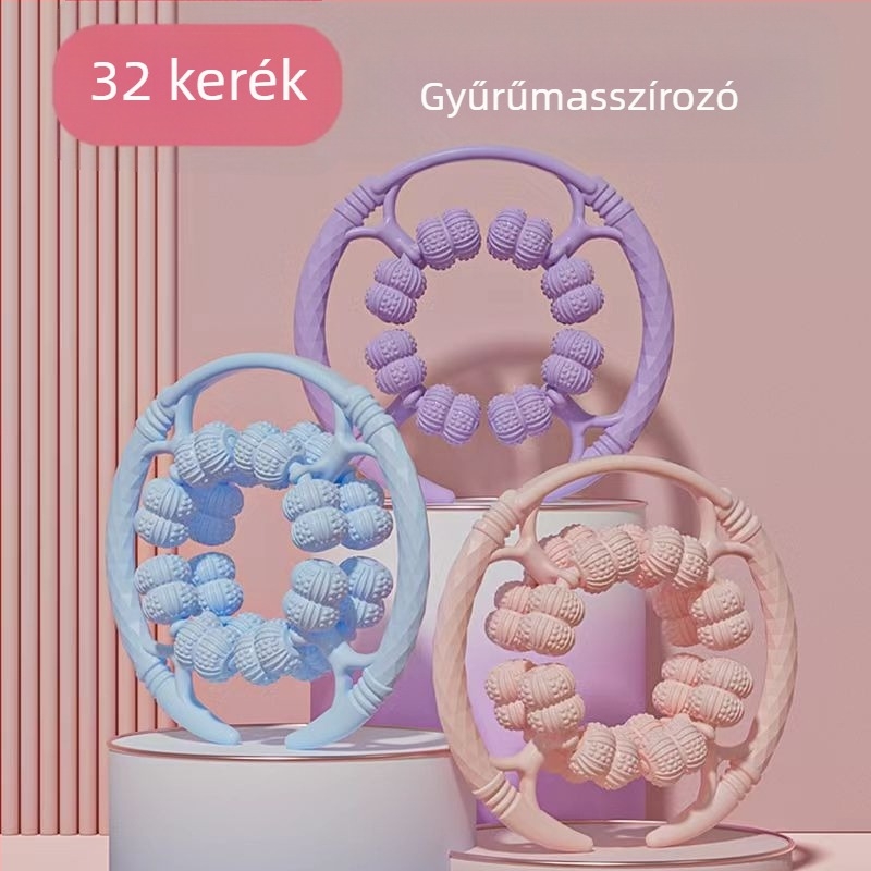 32‑kerek körkörös masszírozóval ellátott lábmasszírozó gép, teljesen burkolt görgőkkel, meridiánok masszírozása — Anyag: PP • Márka: Other • Kategória: Láb szépség gép