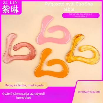 Gua Sha tábla - gyanta, 120 g; 500 db; testreszabható márka; logó nyomtatás elérhető