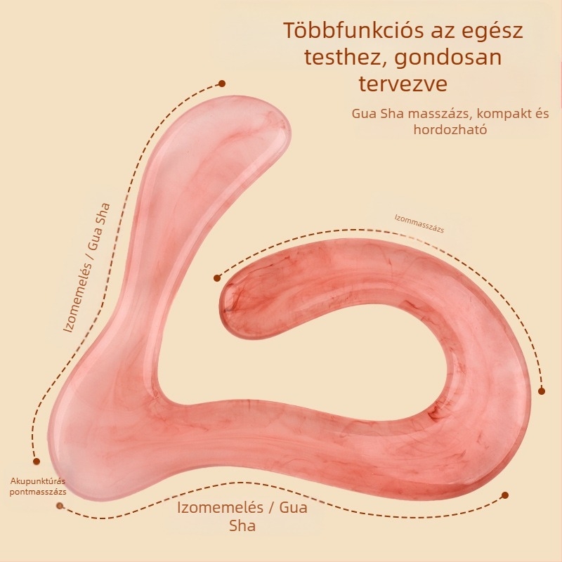 Gua Sha tábla - gyanta, 120 g; 500 db; testreszabható márka; logó nyomtatás elérhető