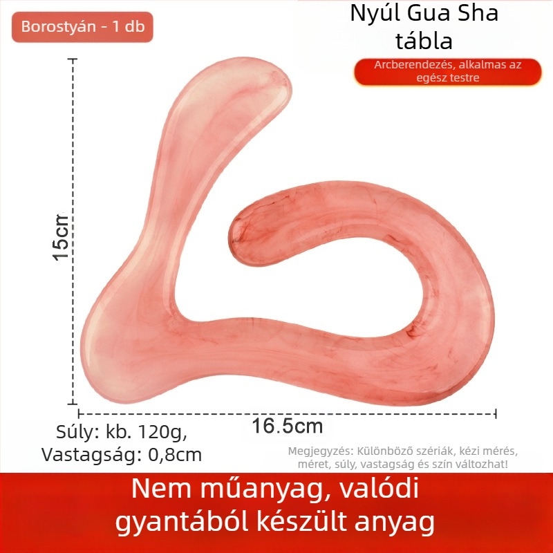 Gua Sha tábla - gyanta, 120 g; 500 db; testreszabható márka; logó nyomtatás elérhető