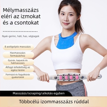 Teljes testre szóló golyós masszírozó, karcsúsító eszköz, hasi masszázsbot, lefedi a derekat, hátat, lábakat, vállakat és nyakat, meridián kefével; 2024 nyári kiadás; Márka: Other