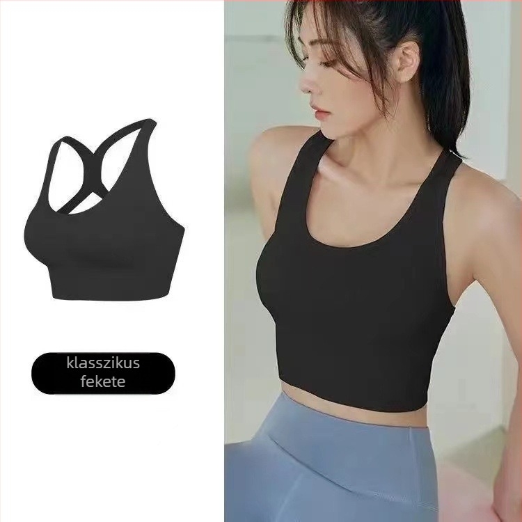 Nylon sportfelső a mellkas köré tekerhető, pánt nélkül, 3/4 kosár, közepes forma, lélegző és izzadságot felszívó, nőknek