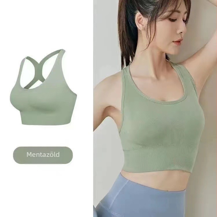 Nylon sportfelső a mellkas köré tekerhető, pánt nélkül, 3/4 kosár, közepes forma, lélegző és izzadságot felszívó, nőknek