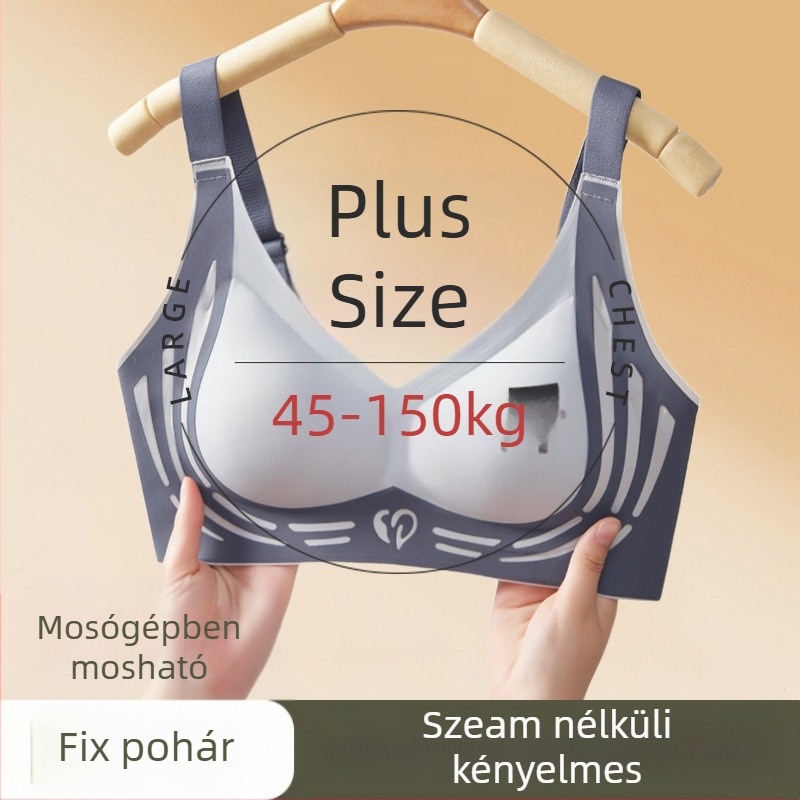 Nincs varratos sportmelltartó teljes kosárral, nylon anyag, lélegző, acélkeret nélküli