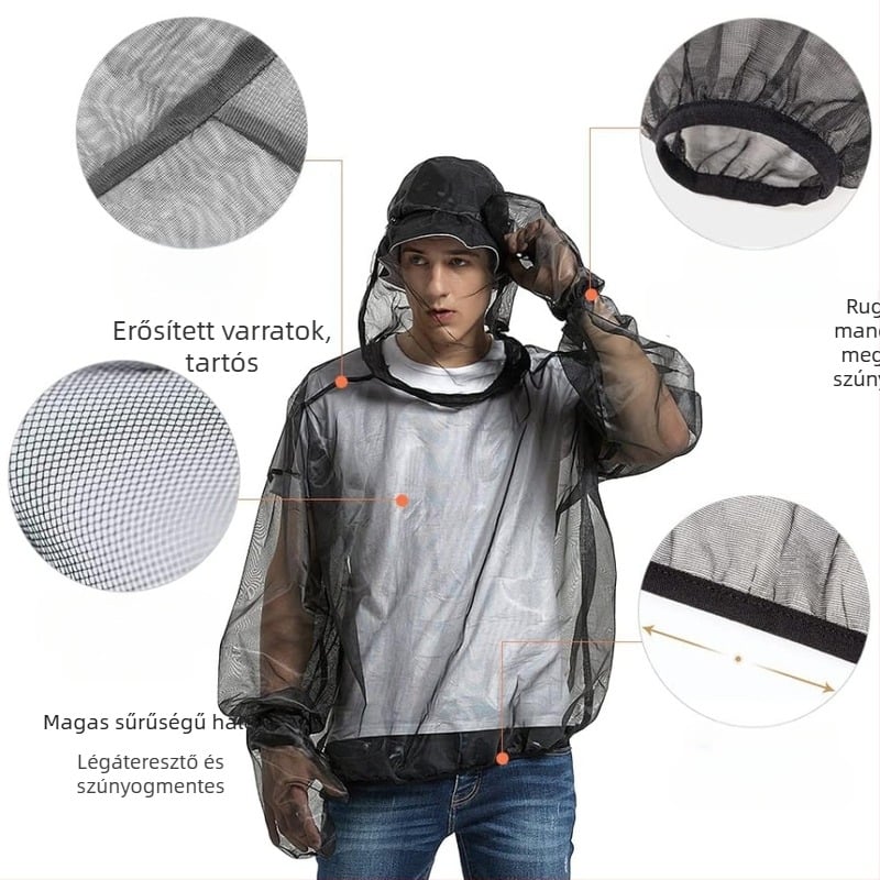 Kempingezéshez szúnyoghálós ruházati szett – poliészter, telepítés nélkül, ajtó nélkül, modern minimalista stílus