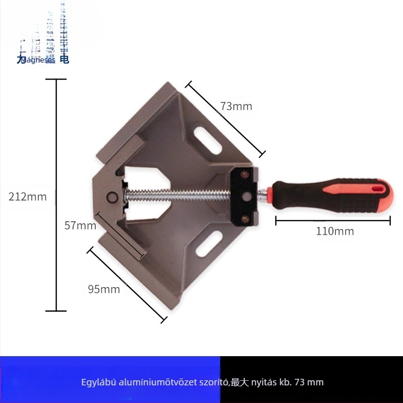 Faipari 90° derékszög tartó állítható szögű gyors rögzítő eszköz