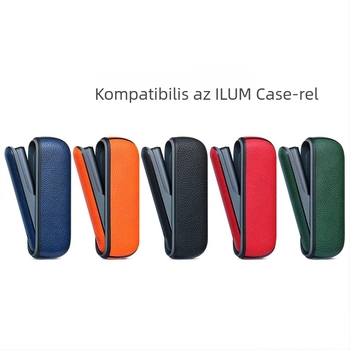 IQO ILUMACASE PU+PC védőtok, dekoratív bőrhatású burkolat logónyomással, testreszabás elérhető, modern minimalista stílus