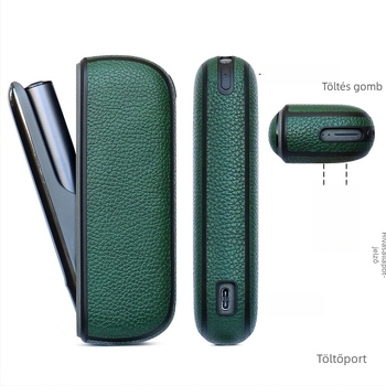 IQO ILUMACASE PU+PC védőtok, dekoratív bőrhatású burkolat logónyomással, testreszabás elérhető, modern minimalista stílus