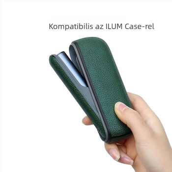 IQO ILUMACASE PU+PC védőtok, dekoratív bőrhatású burkolat logónyomással, testreszabás elérhető, modern minimalista stílus