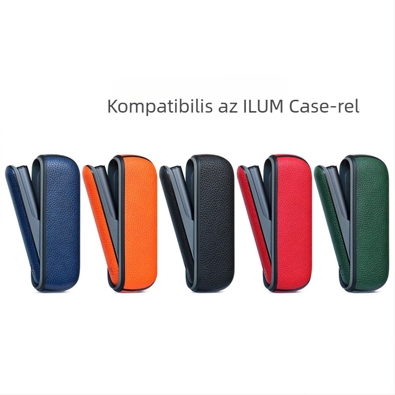 IQO ILUMACASE PU+PC védőtok, dekoratív bőrhatású burkolat logónyomással, testreszabás elérhető, modern minimalista stílus