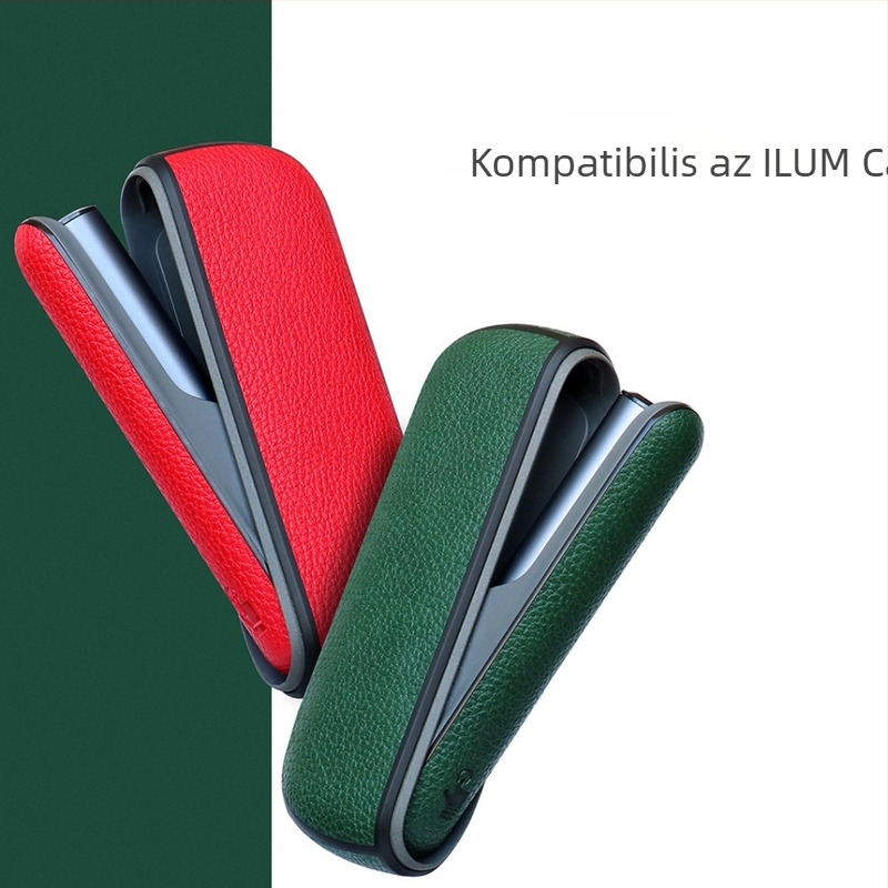 IQO ILUMACASE PU+PC védőtok, dekoratív bőrhatású burkolat logónyomással, testreszabás elérhető, modern minimalista stílus