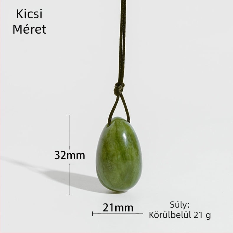 Mulsanne Jade – jáde tojás masszázskő, 70 g, Liaoning eredetű, testreszabható