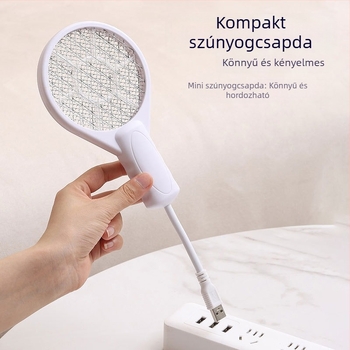 Elektromos szúnyogirtó pálca UV-lámpával, alumínium háló, 10㎡-es lefedettséggel, ABS ház, kézi elektromos halállal