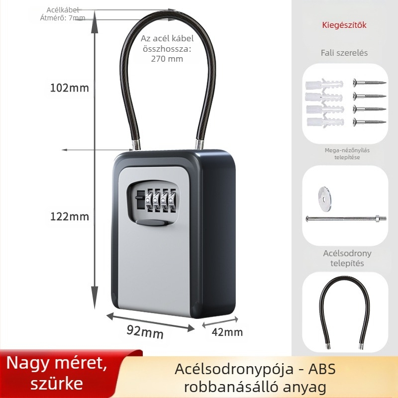 G-típusú jelszavas lakat ötvözött acélból, modern design