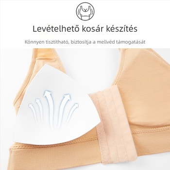 Elöl záródó sportmelltartó, habos kosarak, vezeték nélküli, légáteresztő, rögzített kettős pántok